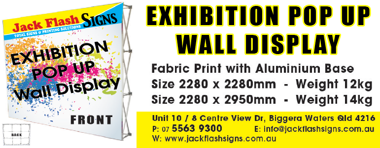 Exibition Tradeshow Pop Up Wall Display Jack Flash Signs